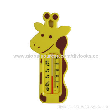 HIPS Plastic Case Glass Tube Baby Bath Thermometer